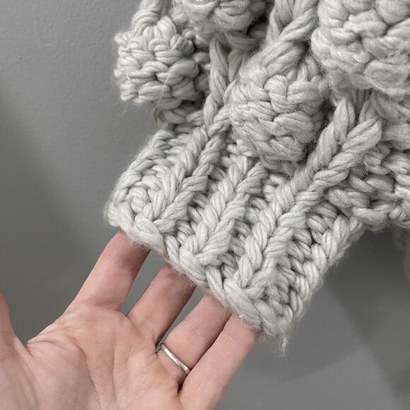 CHICWISH Cuteness On Sleeves Chunky Cardigan - Gray L/XL - Picture 6 of 10